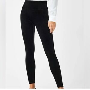 NWT Spanx Black Velvet Leggings Size Small